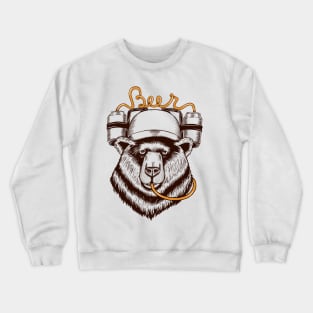 bear love beer Crewneck Sweatshirt